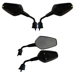 SPIEGELSET APLUS SPORT PASSEND OP VESPA SPRINT (M10) '24 GLANS ZWART (KORT)