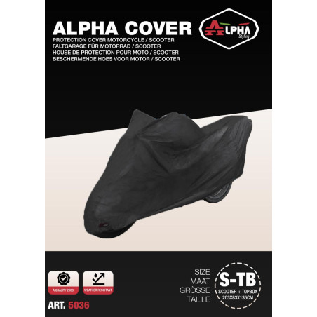 SCOOTERHOES ALPHA COVER S+TB 203X83X135CM - A KWALITEIT