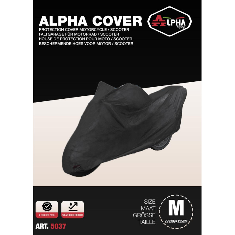 SCOOTERHOES ALPHA COVER M 229X99X125CM - A KWALITEIT