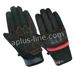 HANDSCHOEN ALPHA STYLING CITTA ZWART/ROOD - L