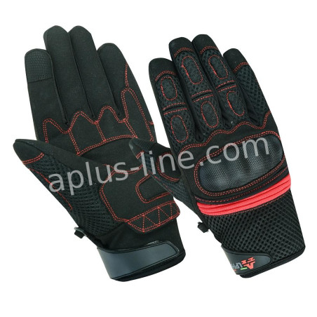 HANDSCHOEN ALPHA STYLING CITTA ZWART/ROOD - XL