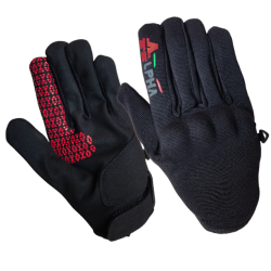 HANDSCHOEN ALPHA STYLING CARINO ZWART/ROOD - M