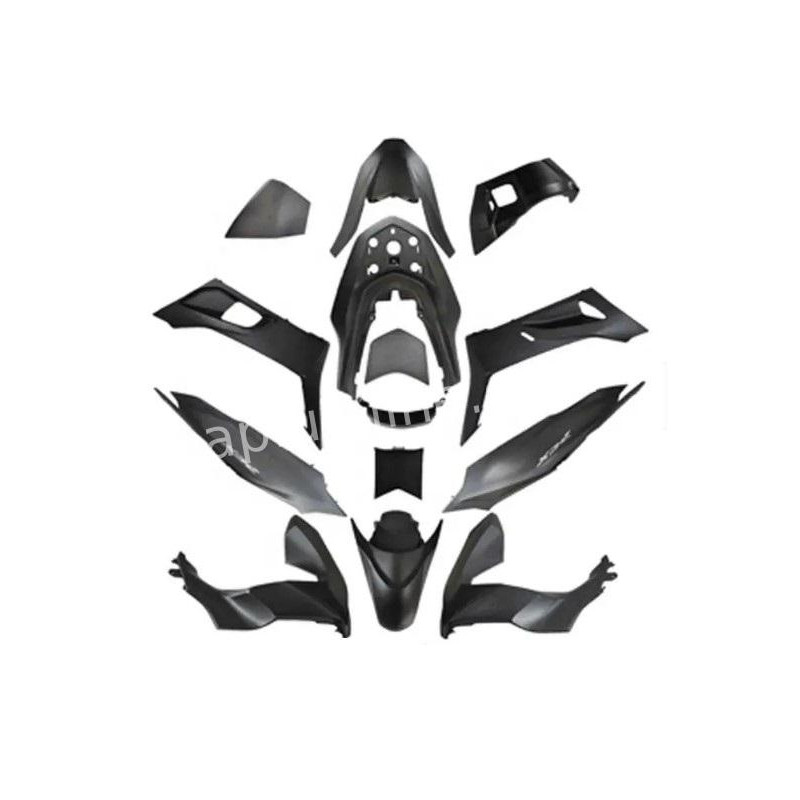 PLAATSET APLUS PASSEND OP HONDA PCX 125 '21 14DELIG - MAT ZWART