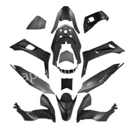 PLAATSET APLUS PASSEND OP HONDA PCX 125 '21 14DELIG - MAT ZWART