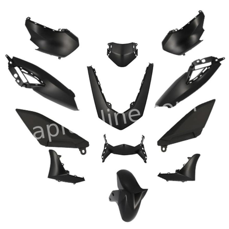 PLAATSET APLUS PASSEND OP YAMAHA NMAX 21' 12-DELIG - MAT ZWART