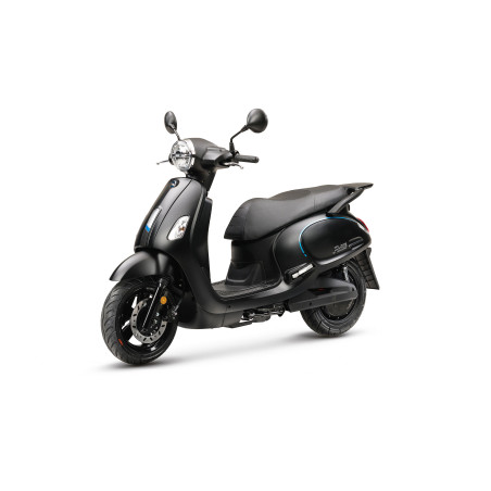 SYM E-Fiddle IV: stijlvolle elektrische retro-stadsscooter met comfortabel rijgedrag en betrouwbare SYM-kwaliteit. Ideaal voor d