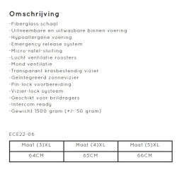 Vito Helm grande oversize incl. zonnevizier
